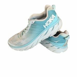 HOKA ONE ONE Women's Clifton 6 Running Shoes in Teal Blue Women's Size 9